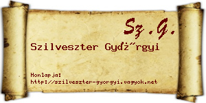 Szilveszter Györgyi névjegykártya